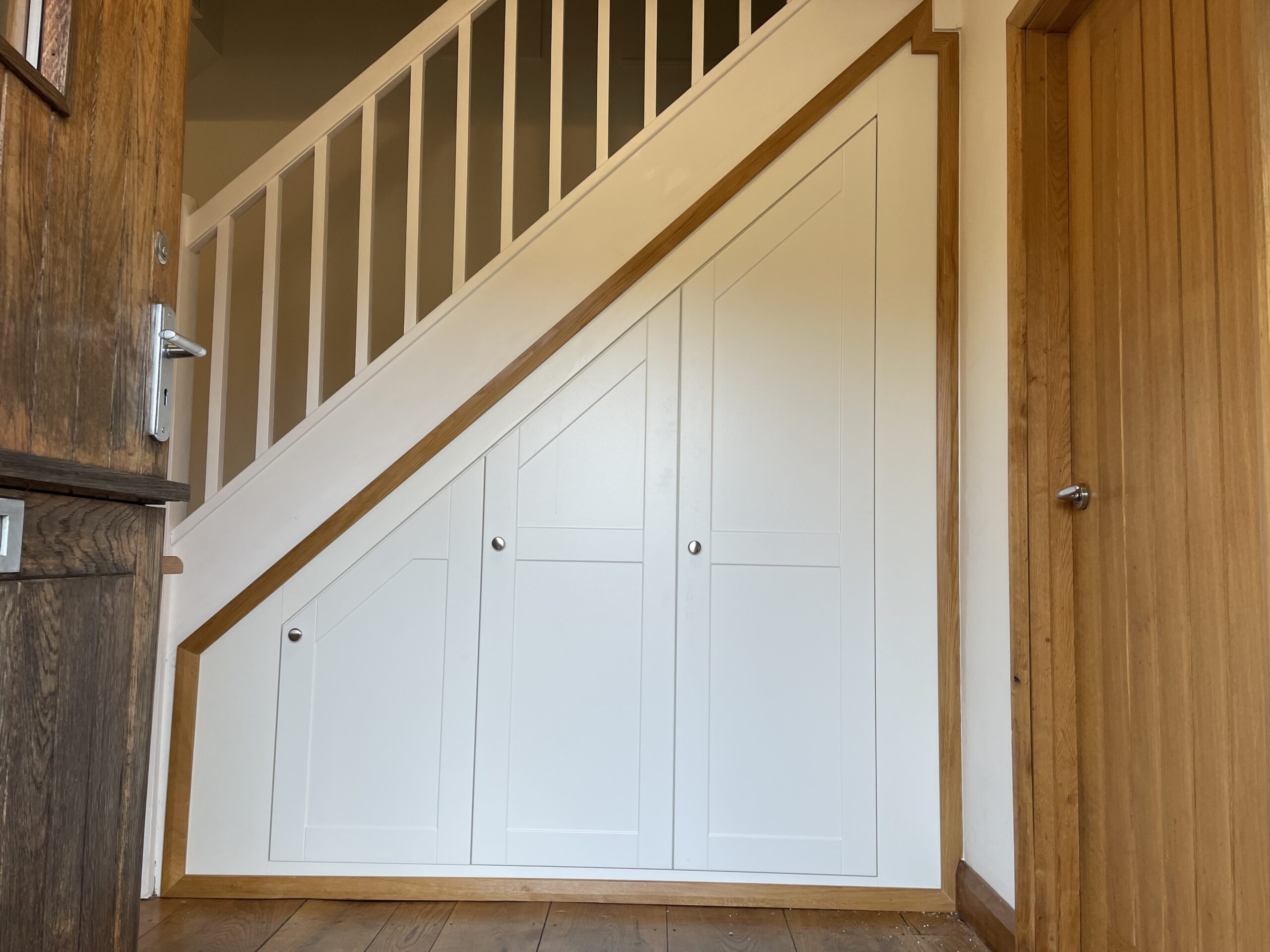 understairs cupboard with architrave made by teignexe handyman